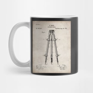 Surveyor Tripod Patent - Land Surveying Geology Geography Art - Antique Mug